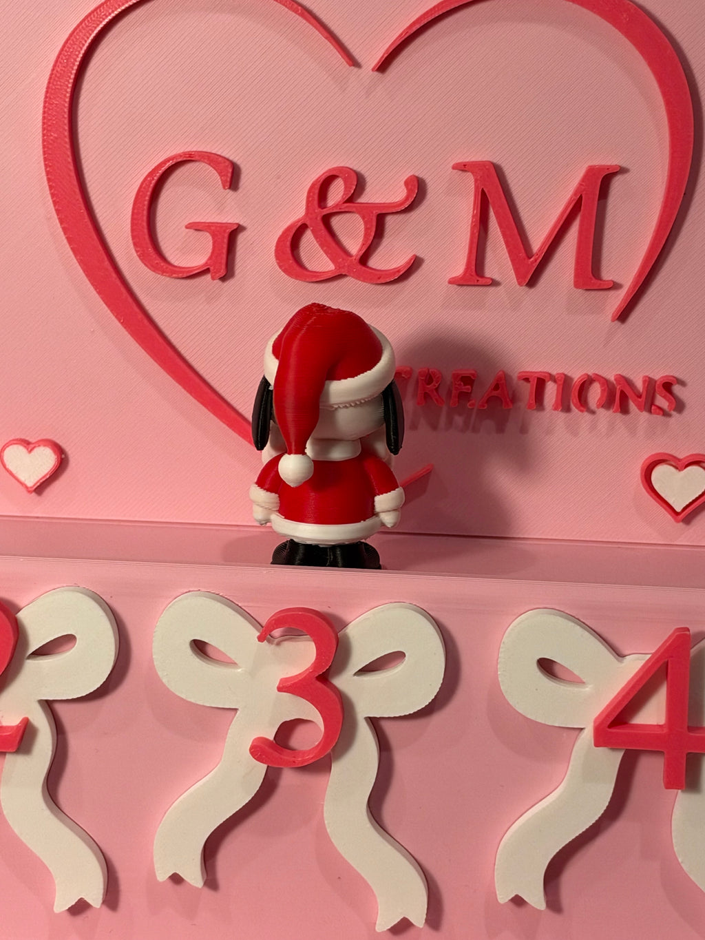 Snoopy Santa 3D topper only