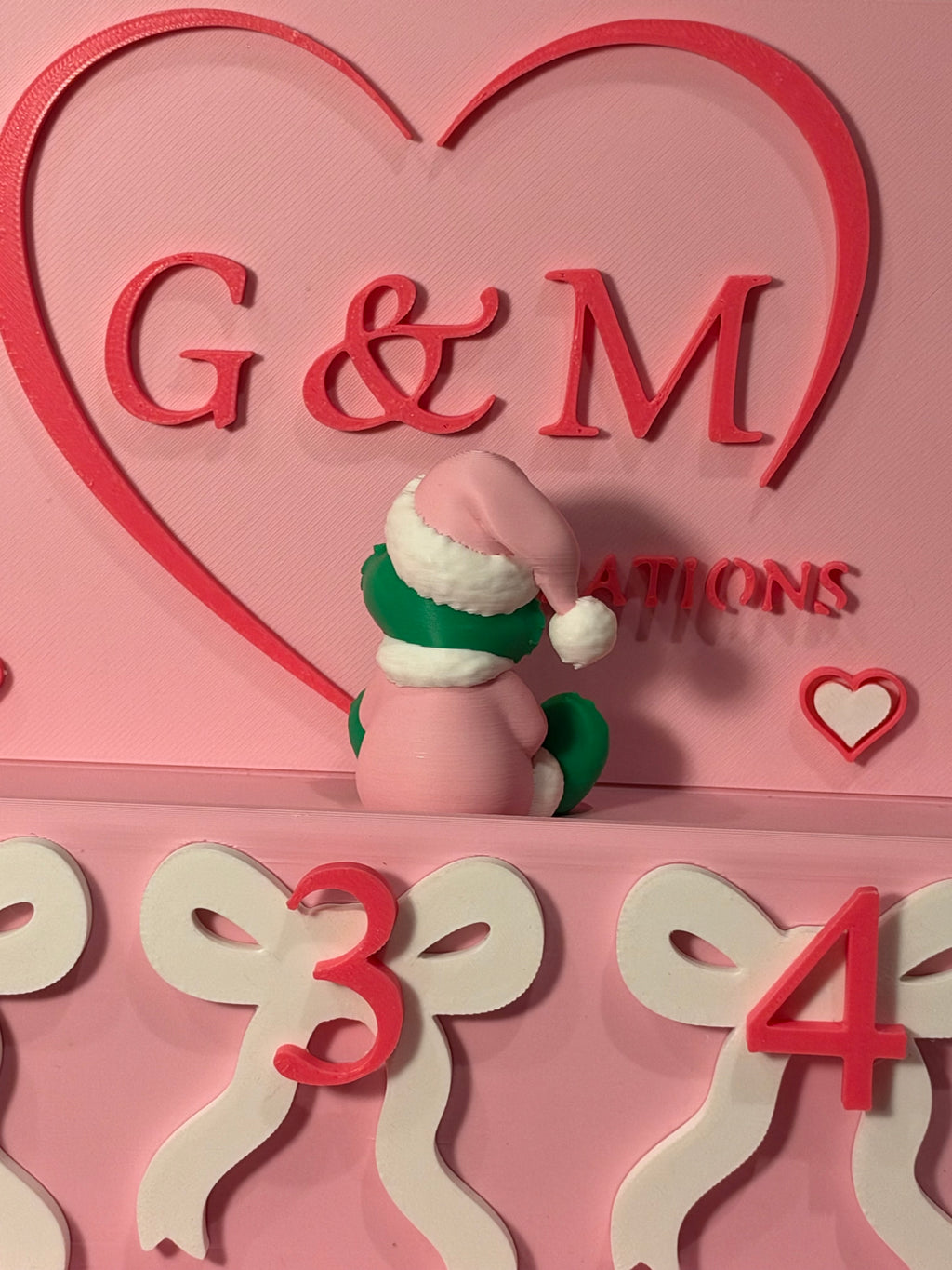 Pink Grinch 3D topper only